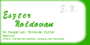 eszter moldovan business card